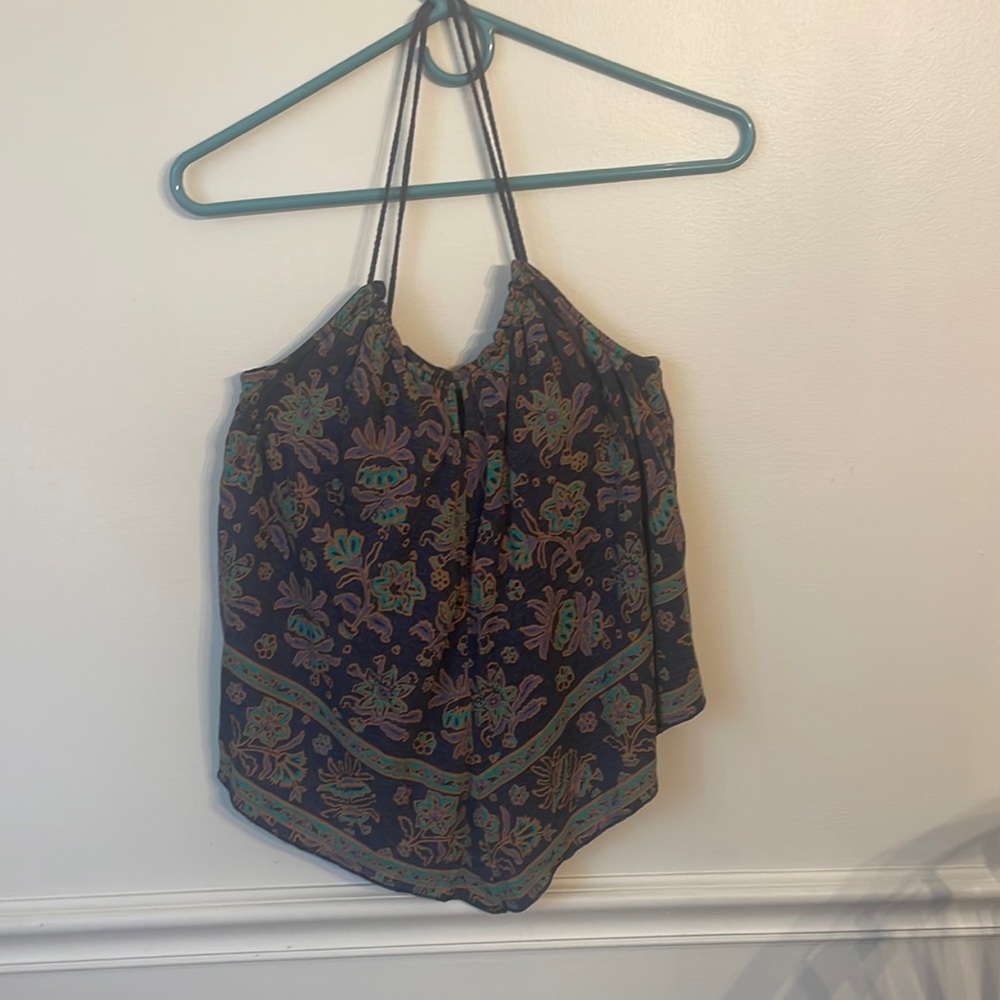 Cross back strap halter top